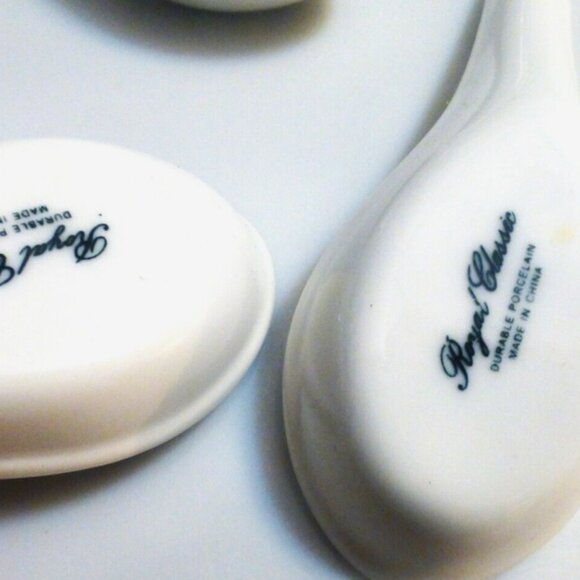 8x Royal Classic WON TON Soup SPOONS Durable Porcelain Chinse Spoons Japanese - Picture 9 of 9